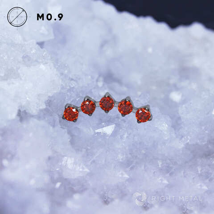 5K Highlight Dark Garnet CZ