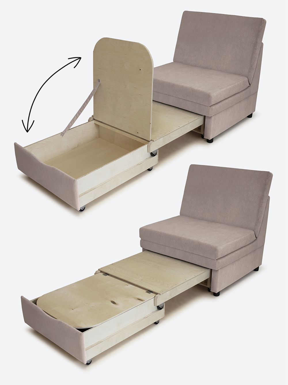 Кресло-кровать "Экономик" 80 см