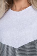 Платье Игра на контрасте серо-белое П10040 LT Collection