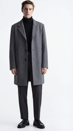 Мужское пальто (серое) С27