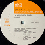 Vikki Carr ‎– Live At The Greek Theatre 2LP (Япония 1973г.)