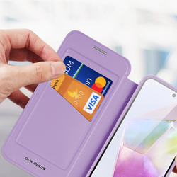 Чехол книжка фиолетового цвета для смартфона Samsung Galaxy A36 5G и A56 5G, серия Skin X Pro Series Case