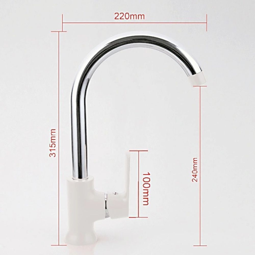 Смеситель для кухни, Frap, с картриджем, бел, F4031