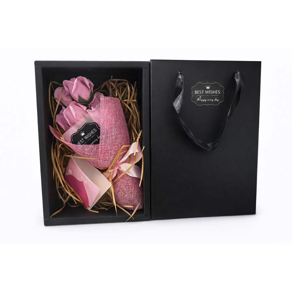 Цветы мыло в пакете Best Wishes
