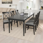 Обеденный набор - INGATORP/INGOLF IKEA/ИНГАТОРП/ИНГОЛЬФ ИКЕА, 155 см, черный