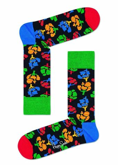 Носки унисекс Tree Sock с принтом в виде деревьев (Размер: 25) (Цвет: черный)