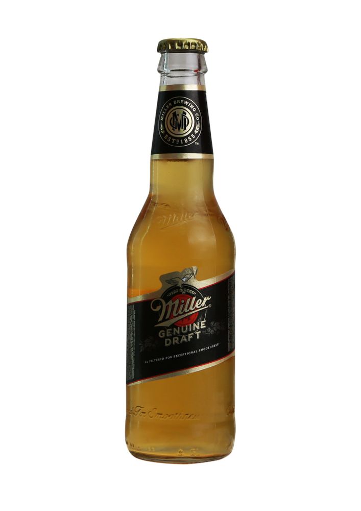 Пиво &quot;Miller Genuine Dfaft&quot;светлое пастеризованное 0.33 л.ст/бутылка