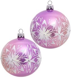 Элита НФШ-1275 Набор ел.украшений Шар 2шт «Новогодний орнамент» 80 мм