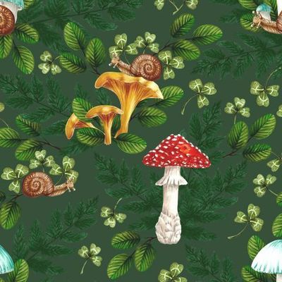 Лесное царство на темно-зеленом