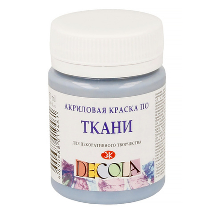 Декола акрил ткань банка 50 мл Пыльная синяя