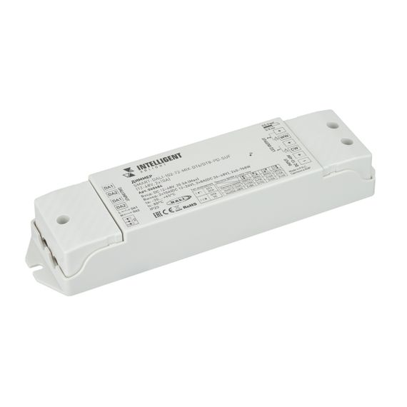 INTELLIGENT ARLIGHT Диммер SMART-DALI-102-72-MIX-DT6/DT8-PD-SUF (12-48V, 2x10A) (IARL, IP20 Пластик, 5 лет) 060684