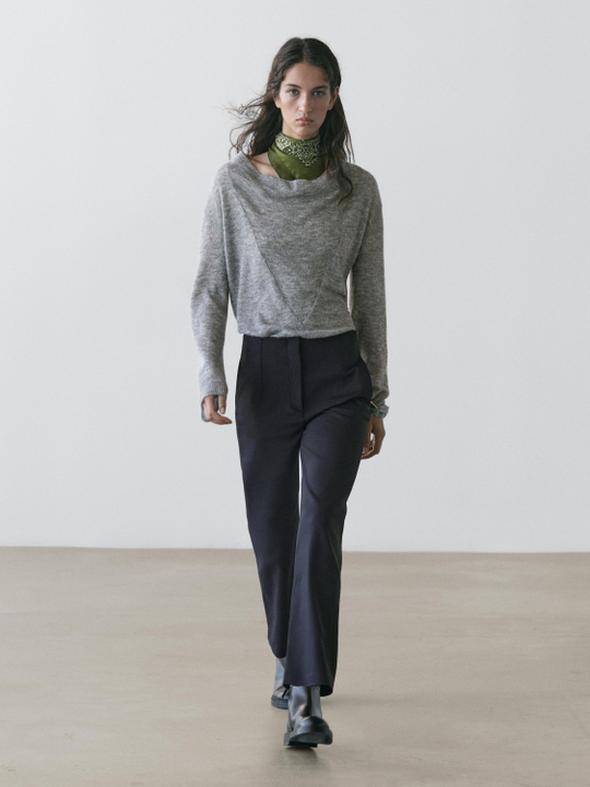 Massimo Dutti Брюки из технической хлопковой смеси, темно-синий