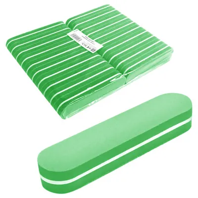 Баф-ластик средний (9см_2см) зелёный, упаковка 20 штук