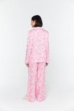 Шеклвая пижама розовые кошечки - S размер