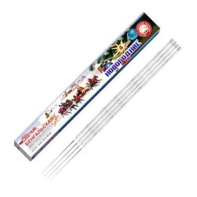 Свеча бенгальская 300 мм Новогодние (4шт) желт УПЗ