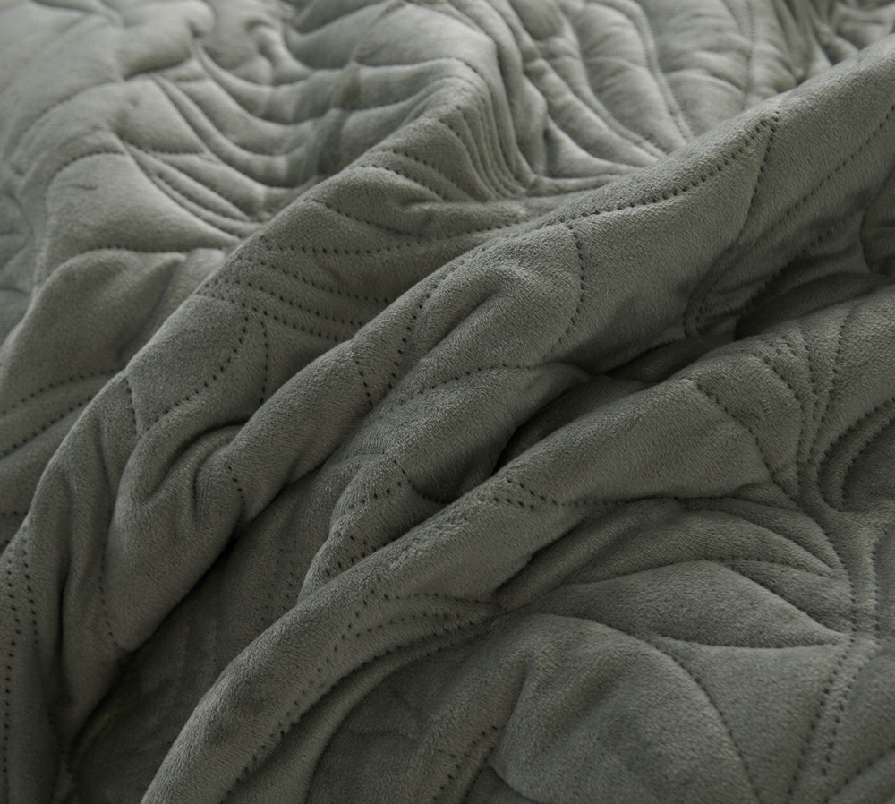 Покрывало 240х260 и 2 наволочки 50х70 Sofi De MarkO Глория зеленое