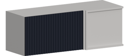 Кухня Модуль ШВУГ 1000 Белый / Индиго софт