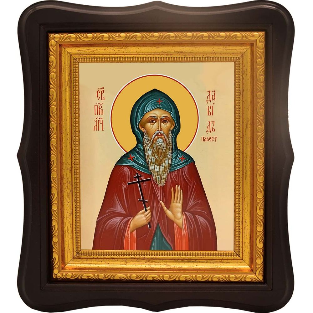 Давид Палестинский преподобномученик . Икона на холсте.