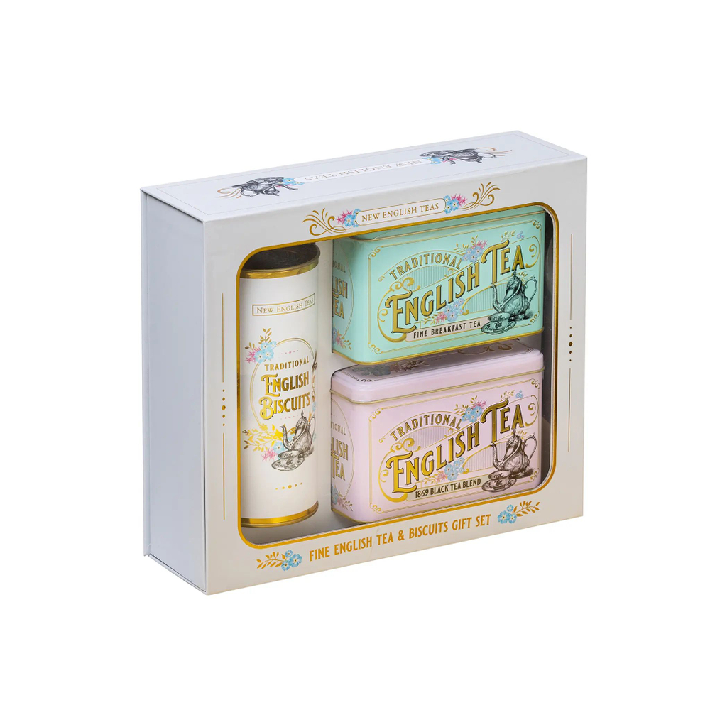 New English Teas Набор чая в пакетиках Vintage Victorian Tea & Biscuits Gift Set 80шт