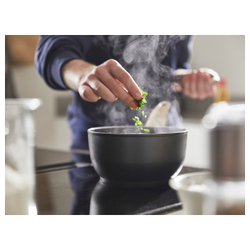 IKEA HUSKNUT  (ИКЕА ХУСКНУТ)  -  Кастрюля, антипригарное покрытие, черный, 1,8 л