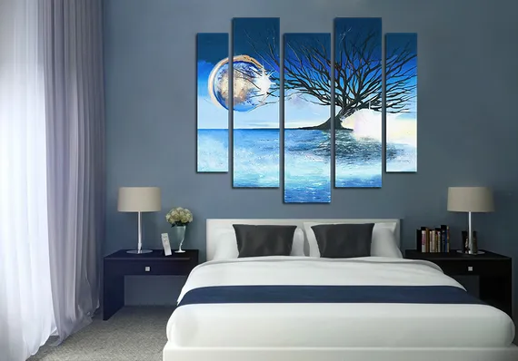 Модульная картина "Лунное дерево"