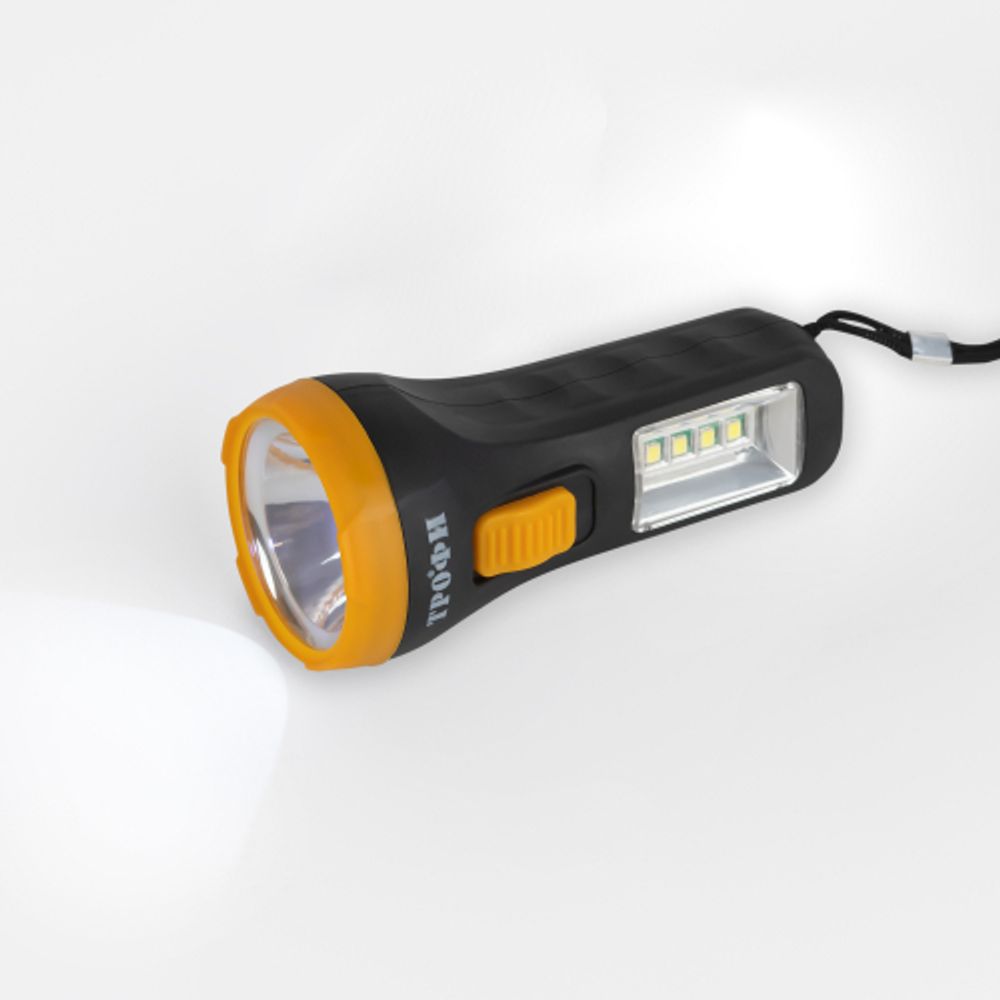 Светодиодный фонарь Трофи UB-101 универсальный на батарейках 1Вт 1 SMD+4 LED 1хAA | Универсальные  фонари