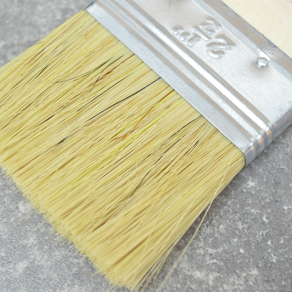 Кисть плоская 2,5" 63мм искусственная щетина, деревянная ручка