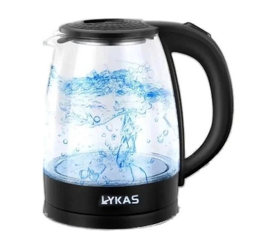 Чайник электрический 2л, серия LYKAS, стекло,1500-1850W