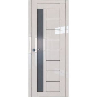 Межкомнатная дверь экошпон Profil Doors 37L магнолия люкс стекло графит