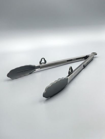 Щипцы силиконовые 35,5 см Kamille КМ 7513 с ручками из нержавеющей стали