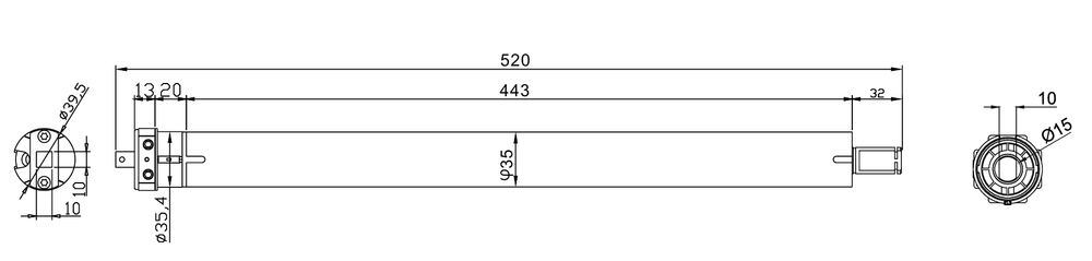 Привод AM35-10/17, фазный, AC 230V/115W