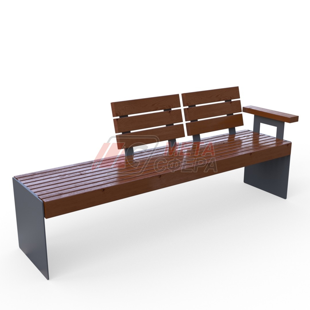 Скамейка Кросс с подлокотником