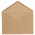 Конверты С6 (114х162 мм) КРАФТ, клей, 90 г/м2, КОМПЛЕКТ 1000 шт., треугольный клапан, 58211