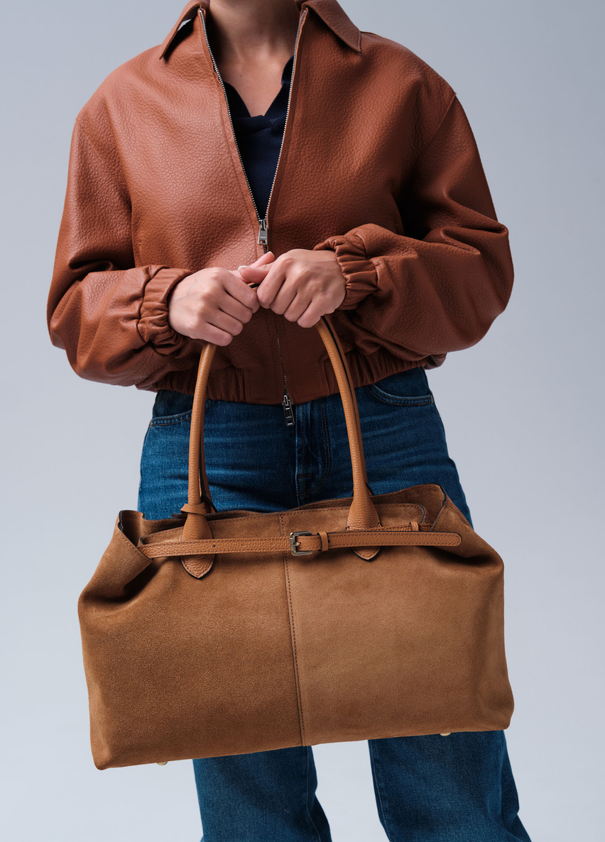 Замшевая сумка Daniela DBR 31375 светло-коричневый