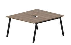 Составной стол Arena на 2 рабочих места 1380х1566х750мм (2 эргономичных выреза)