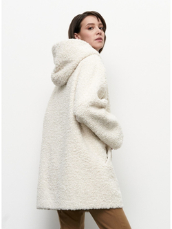 Демисезонная эко шуба Чебурашка, удлиненная куртка оверсайз, Северина (арт. C1257-2ri020bz)