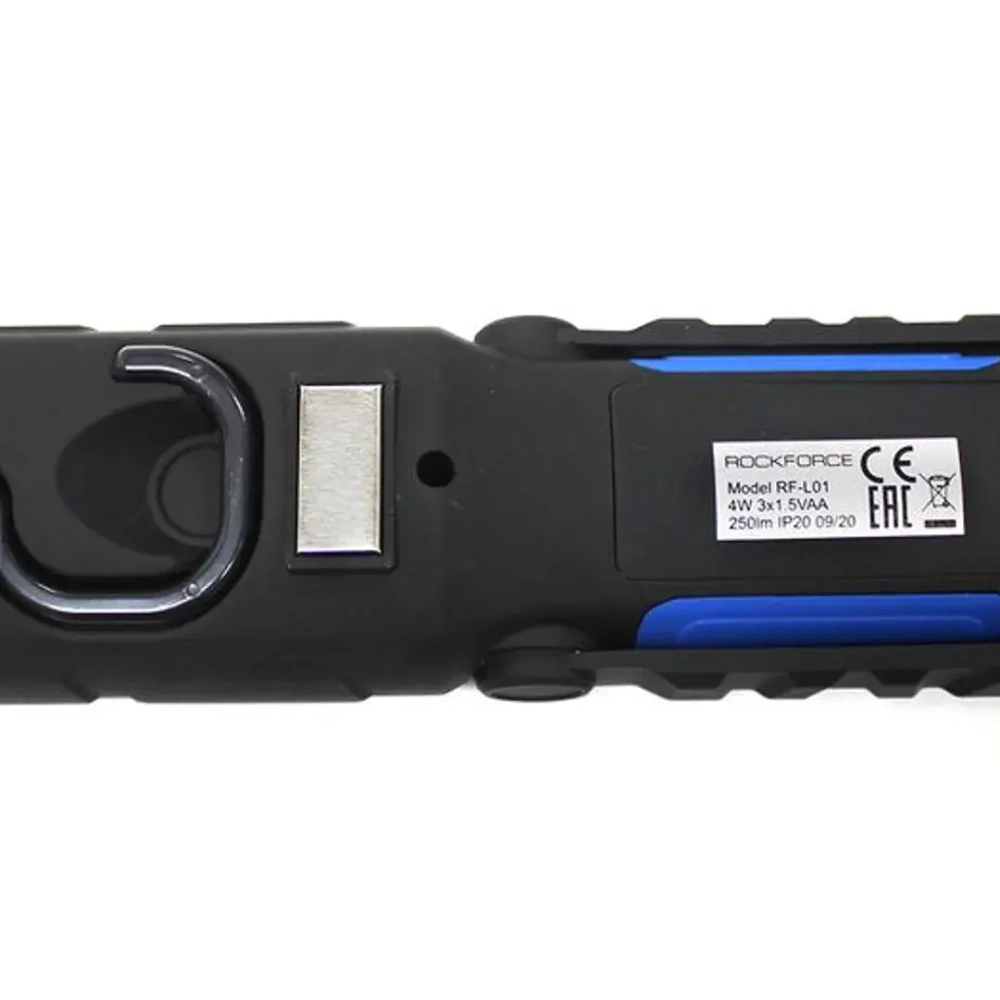 Лампа светодиодная (4W COB LED+1W,2 магнита,крючок,180гр.,250Lm,1.5V, 3хАА, ) RockForce##Rock FORCE RF-L01