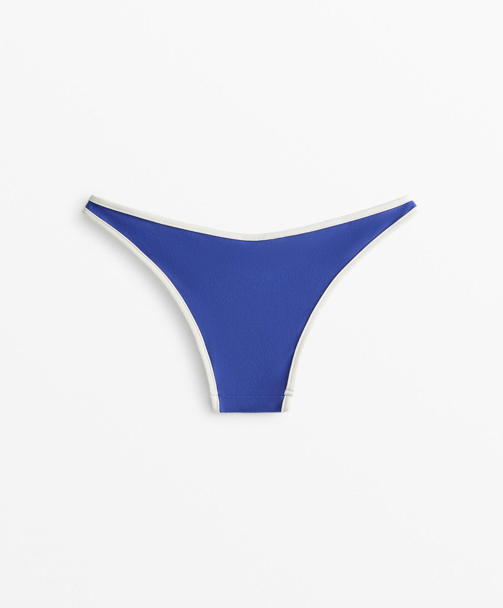 OYSHO Бикини U-образного кроя с контрастной окантовкой, синий