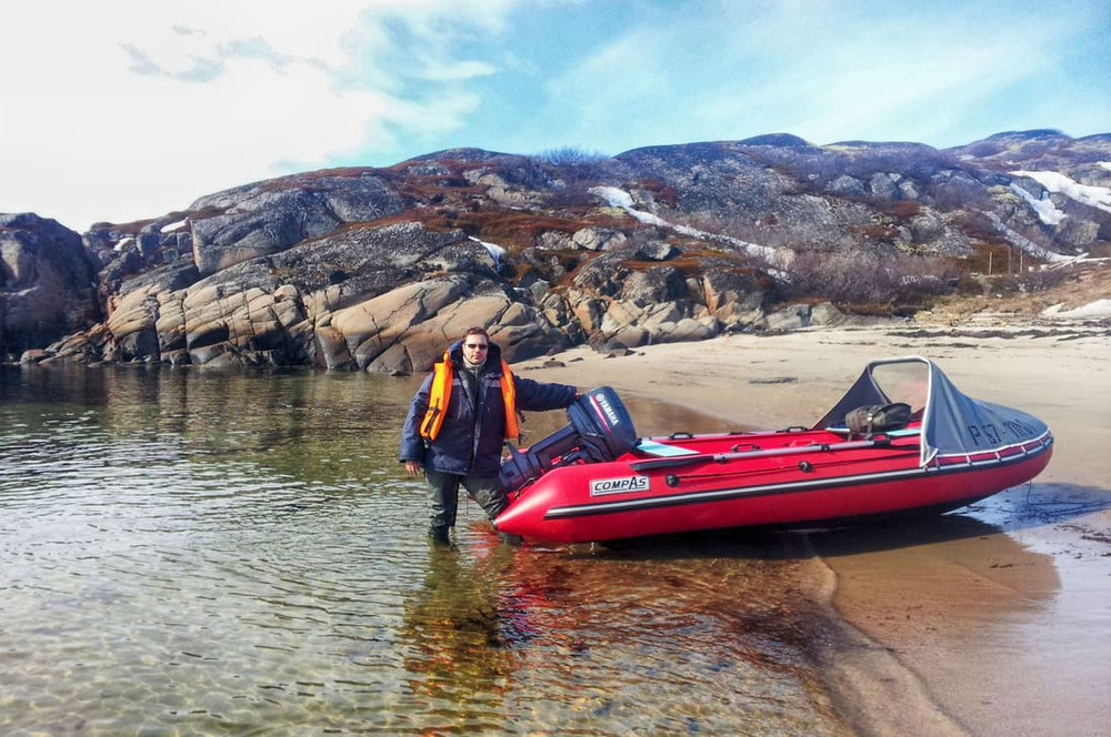 Лодка ПВХ COMPAS 420 + 4х-тактный лодочный мотор YAMER EF40 EFI