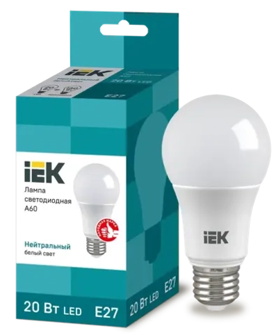 Лампа светодиодная A70 груша 20Вт 230В 4000К E27 IEK