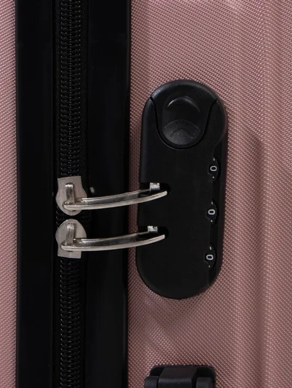 Чемодан большой 26&quot;, кодовый замок, цвет розовый