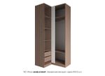 МС Роза Орех Франклин Шкаф угловой 1100