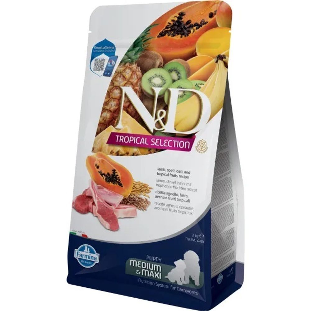 Farmina N&amp;D TROPICAL SELECTION д/с щенков MEDIUM/MAXI ягненок - 2 кг СРОК 21.09.26