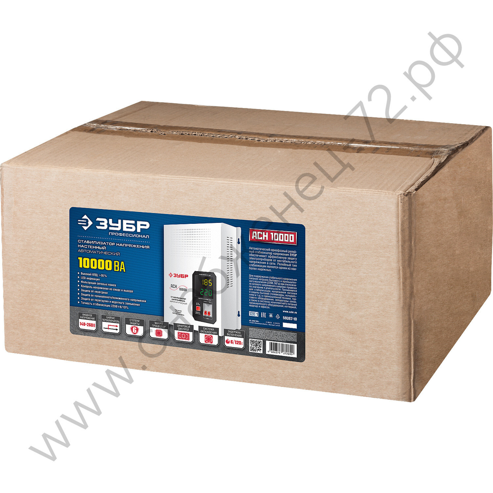 ЗУБР 10000ВА 10 кВ, Автоматический стабилизатор напряжения, Профессионал (59387-10)