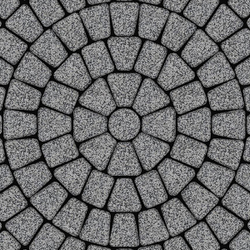 Тротуарная плитка КЛАССИКО (круг) - Гранит+ Серый с черным, комплект из 3 видов плит