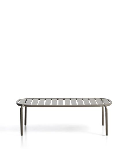 Уличный журнальный столик Joncols из алюминия с бежевой отделкой Ø 113 x 65 см