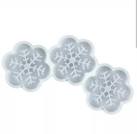 Форма силиконовая для леденцов "Снежинки"