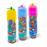 Фломастеры, 24 цв, Yalong, корпус шестигранный, "Вертушка" вентилируемый колпачок, тубус с декором на крышке