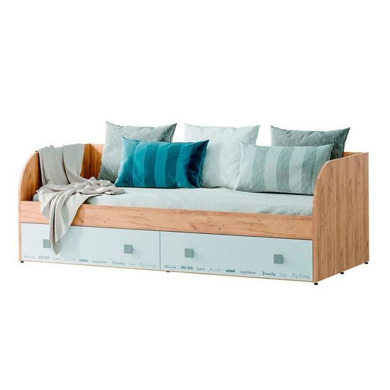 Кровать 080*186 ТРЕНД КР-01 LIGHT крафт/белый фп (1892x640x833) без настила /2/ (СНЯТА С ПР-ВА)