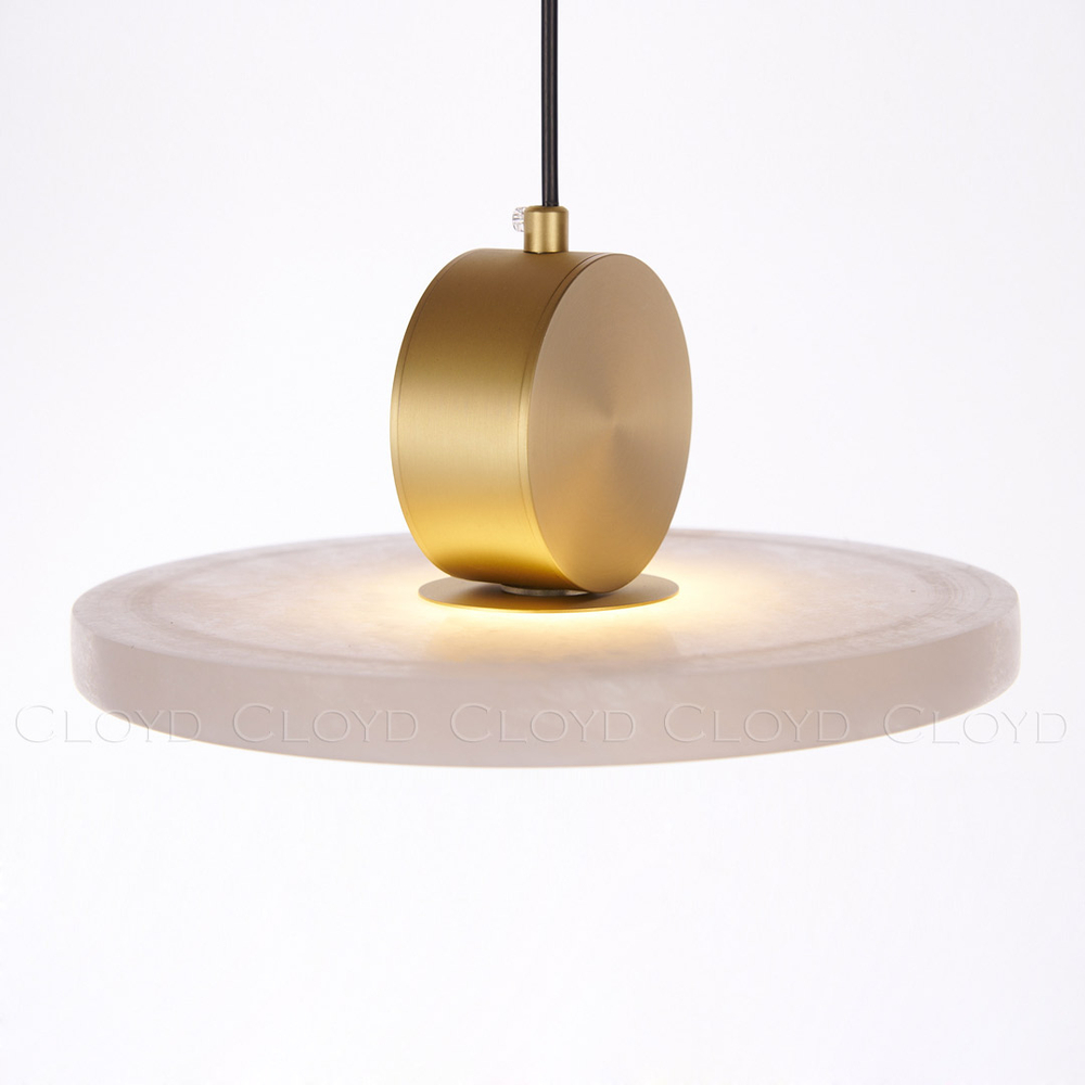 Подвесной светильник Cloyd PILAT-C P1 / Ø25 см - алебастр - латунь (арт.11199)